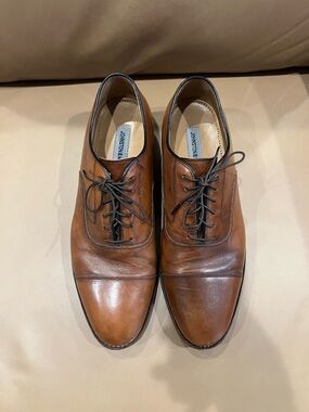 Johnston Murphy Men's Melton Cap Toe 22-2982 Tan Calfskin